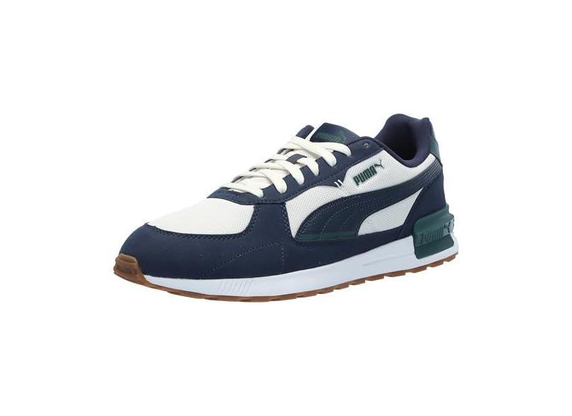 PUMA Graviton Tênis masculino, Vapor Gray-Club Azul-marinho-Murta escura, 42