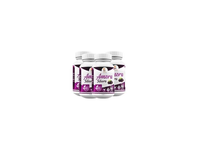 Amora miúra Caps - 500mg - controle a menopausa - kit com 4