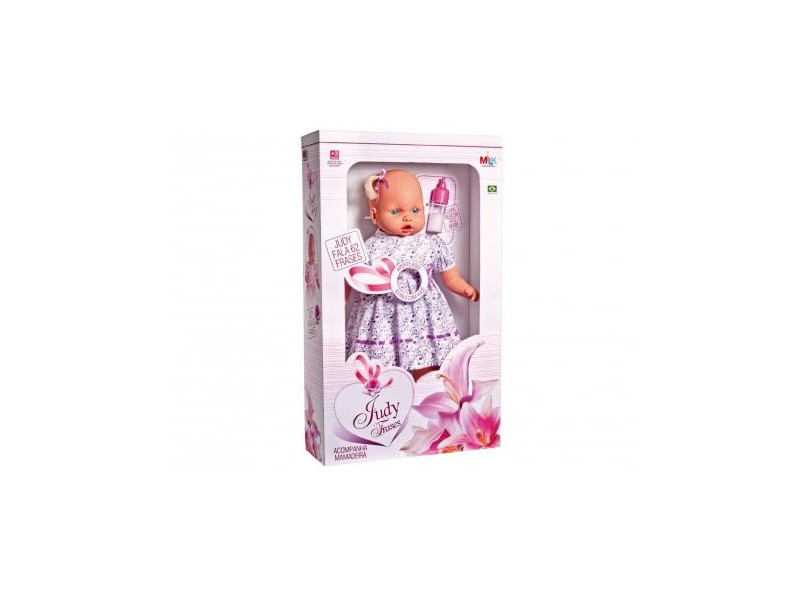 Boneca Bebê Judy Frases Milk