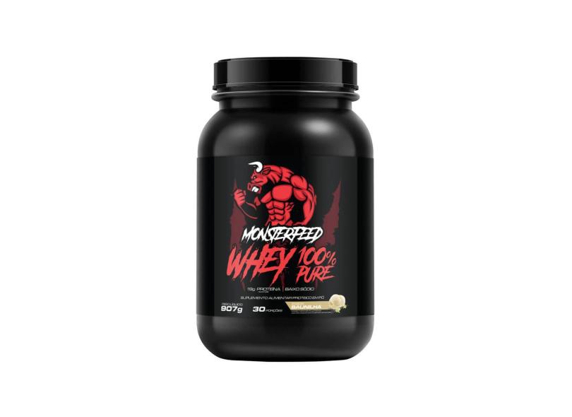 WHEY  PROTEIN 100% SUPER PURE (907G) - BAUNILHA - MONSTERFEED 