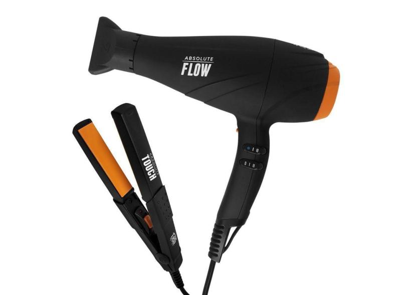 Kit Gbs Secador de Cabelo Flow e Mini Prancha Touch 220V