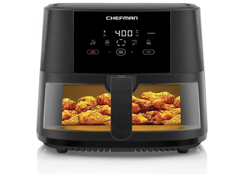 Fritadeira Eletrica Airfryer 8L Com Painel Digital E Temperatura Ajustavel, 110V, Chefman Rj38 Sqpf 8Tw, Preto
