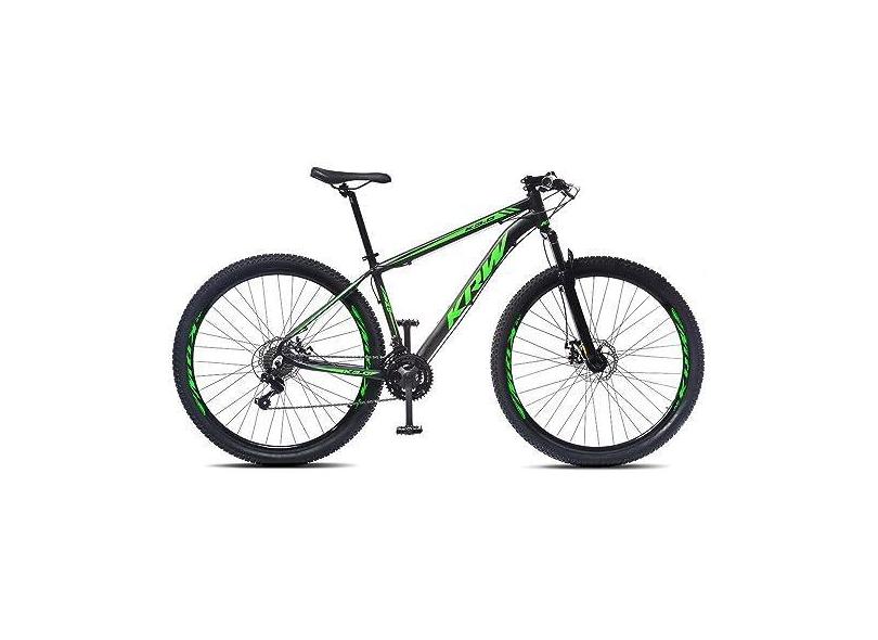 Bicicleta Aro 29 KRW Alumínio 21 Velocidades Marchas Freio a Disco Suspensão Mountain Bike X41