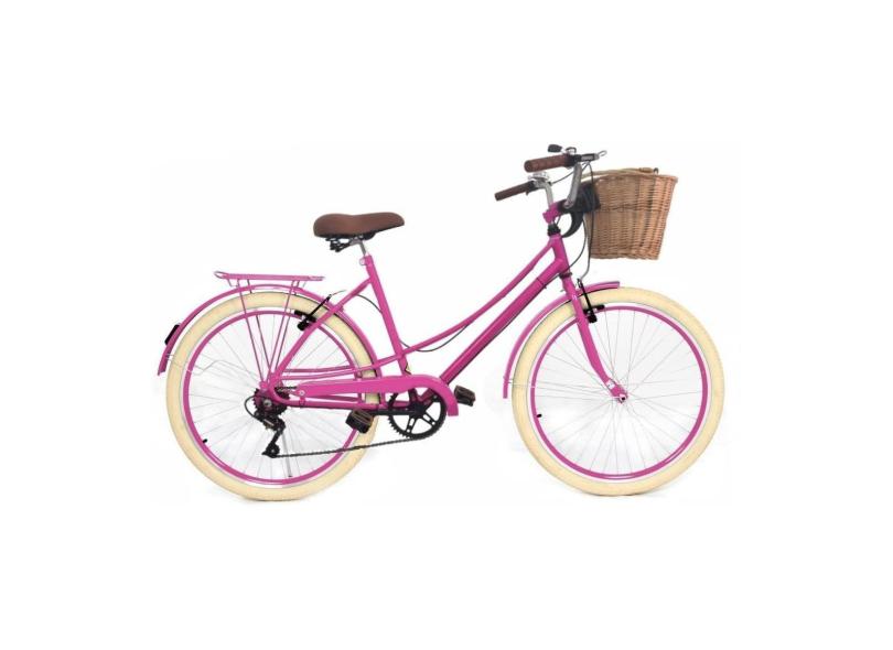 Bicicleta Vintage Retro Food Bike estilo antiga com 6 Marchas-Feminino