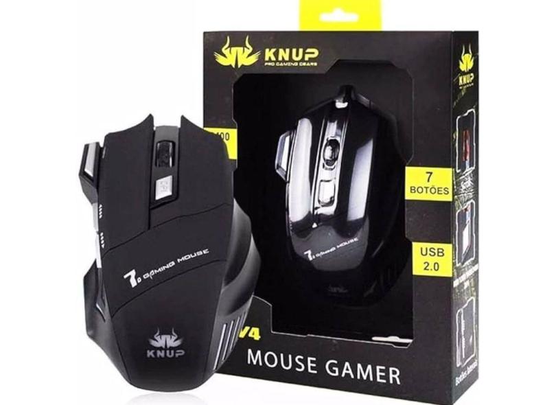 Mouse USB Gamer Preto Knup KP-V4 LED
