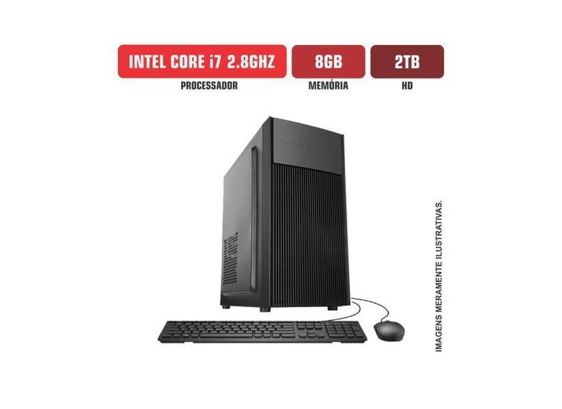 Computador Flex Computer Intel Core i7 8GB HD 2Tb Com Kit e DVDRW Wind
