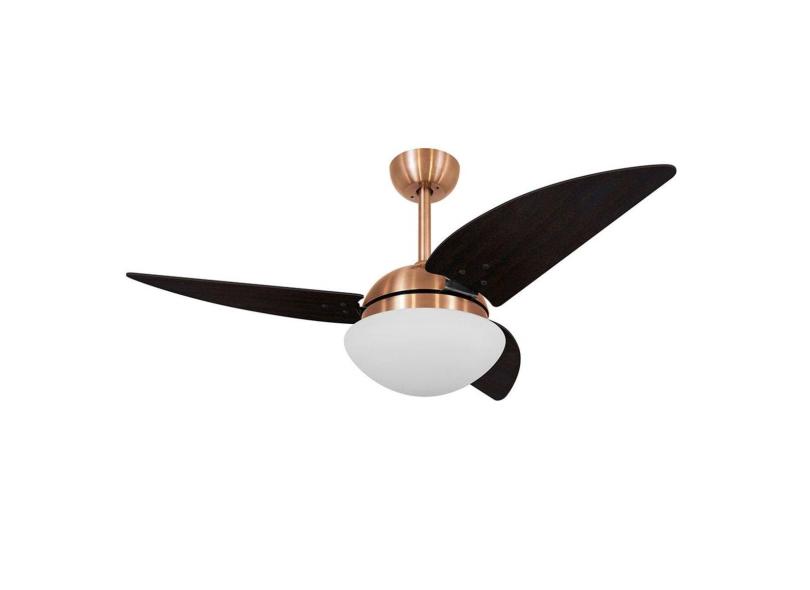 Ventilador De Teto Volare Cobre Vd42 Class 3 Pás Tabaco - 