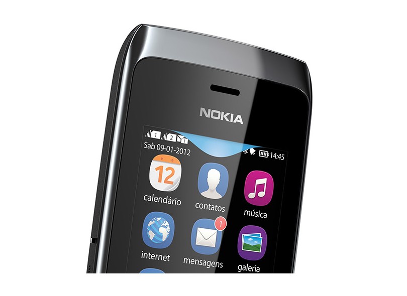 Celular Nokia Asha 310 Câmera 2,0 Megapixels Desbloqueado 2 Chips 50 MB Symbian S40 Wi-Fi