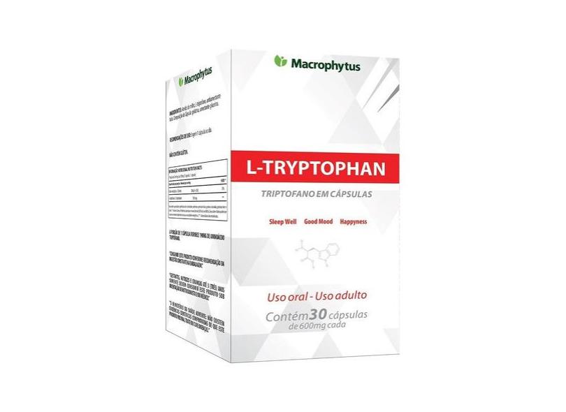 3x L-tryptophan 600mg 30 Capsulas (triptofano) Macrophytus em Promoção ...