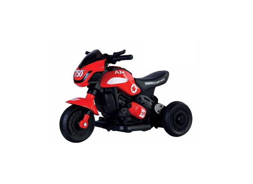 Mini Moto Elétrica Infantil 6V Race Vermelha Com Som Unitoys