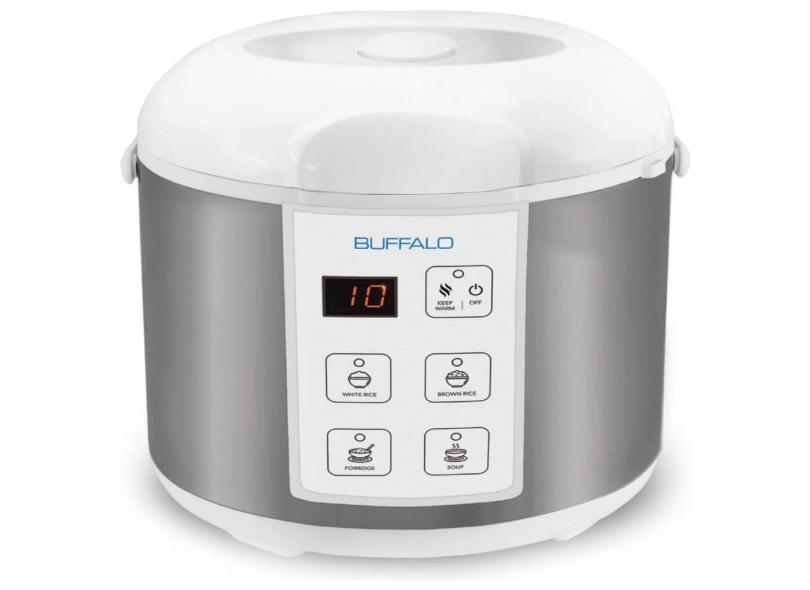 Panela de Pressão Multifuncional 1.8L, Painel Digital, Aço Inoxidável, 500W, 110v, BUFFALO KW BSC18, Branco