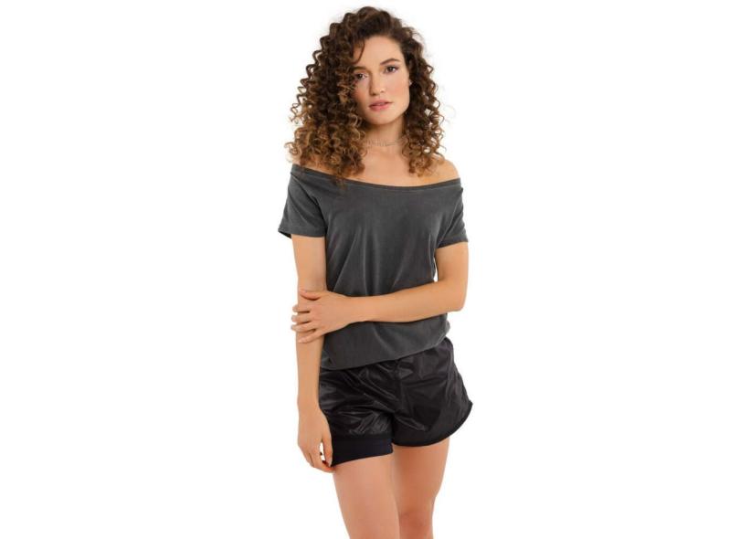 camiseta feminina gola canoa
