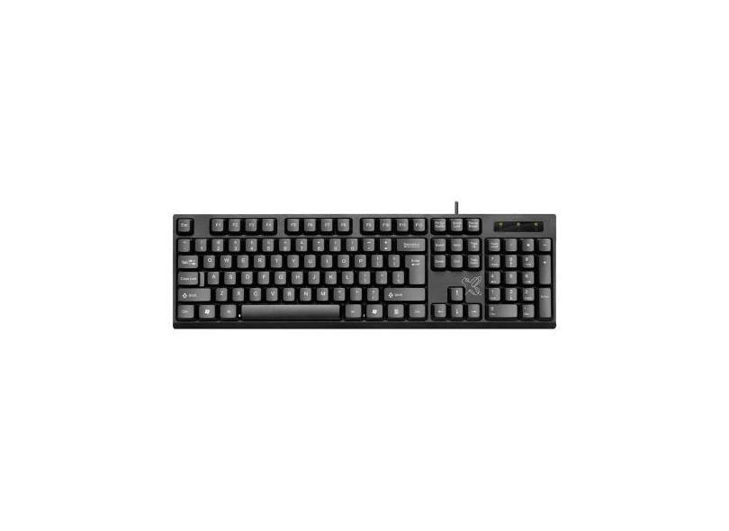 Teclado Maxprint  padrão USB 2.0 Universitário preto - 60000140
