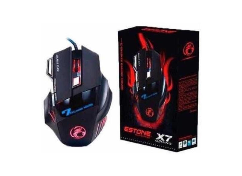Mouse Gamer Bmax X7 Usb Led Óptico 2400 Dpi 7 Botões Jogo