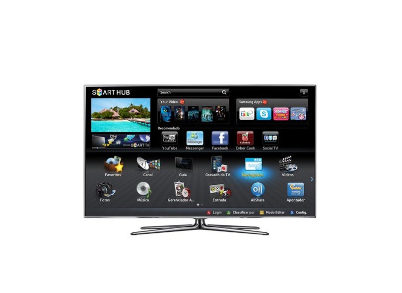 TV Samsung Smart 55" LED 3D Full HD UN55D8000YG