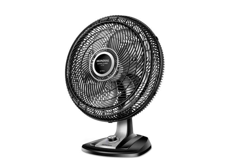 Ventilador De Mesa Mondial Super Turbo 8 Pás 150w 50cm Preto E Prata Vtx-50-8p 127v