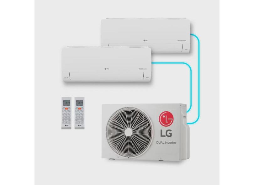 Ar Condicionado Inverter 9.000 + 9.000 Btus LG Dual Inverter Voice + ai Bi-Split Frio (2 Evaporadoras 9.000 + 9.000 btu) 220V