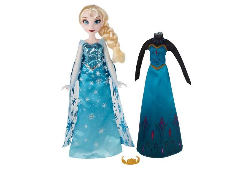 Boneca Frozen Anna Vestidos Reais Hasbro com o Melhor Preço é no Zoom