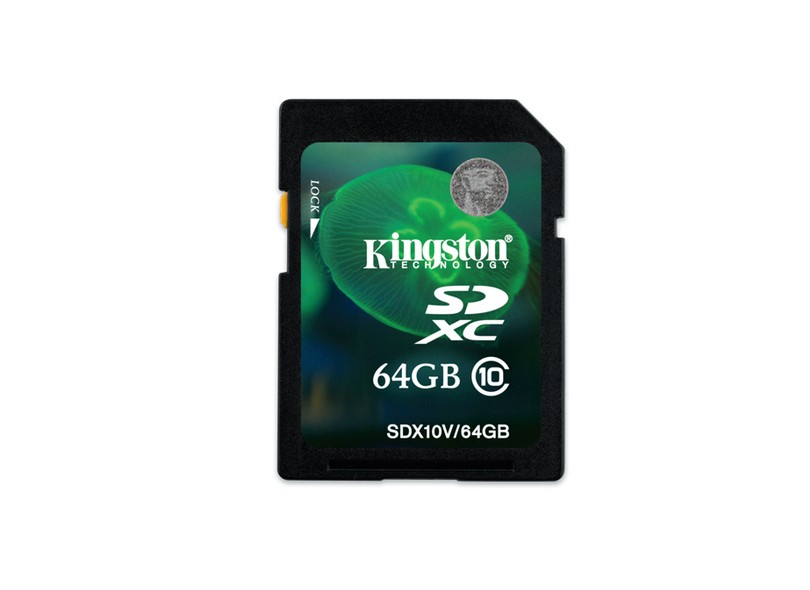Cartão de Memória SDXC Kingston 64 GB SDX10V/64GB