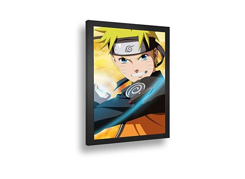 Quadro Decorativo Poster Naruto Uzumaki Desenho Game com o Melhor