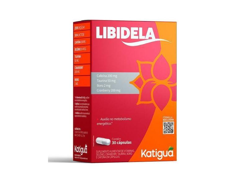 Libidela (Cranberry, Cafeína, Taurina E Boro) 30 Cápsulas - Katiguá -