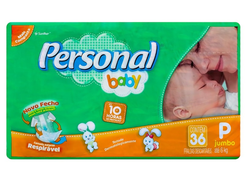 Fralda Personal Baby Tamanho P Mega 36 Unidades