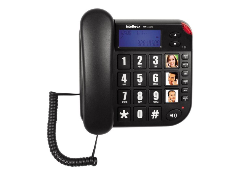 Telefone Com Fio Intelbras Tok Fácil ID