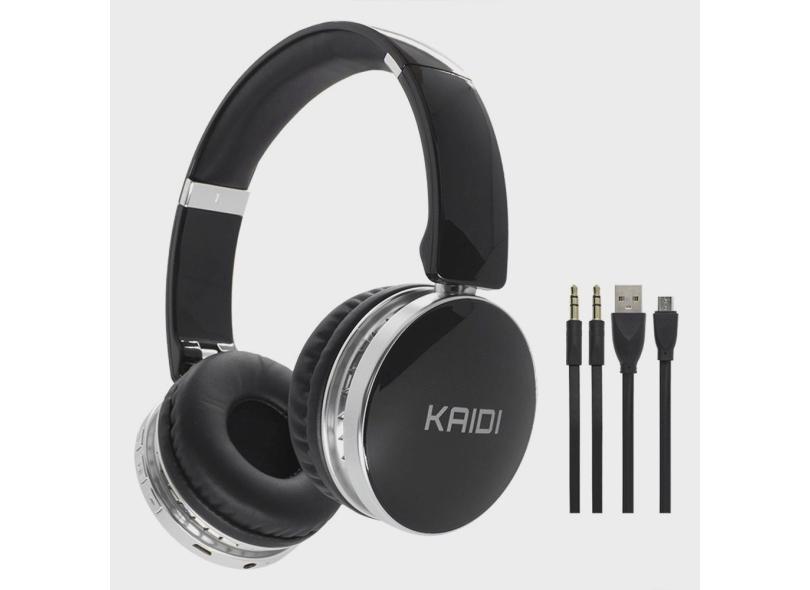 Headphone Headset Fone De Ouvido Dobrável Bluetooth Estéreo Sem fio Wireless Graves Kaidi KD-918