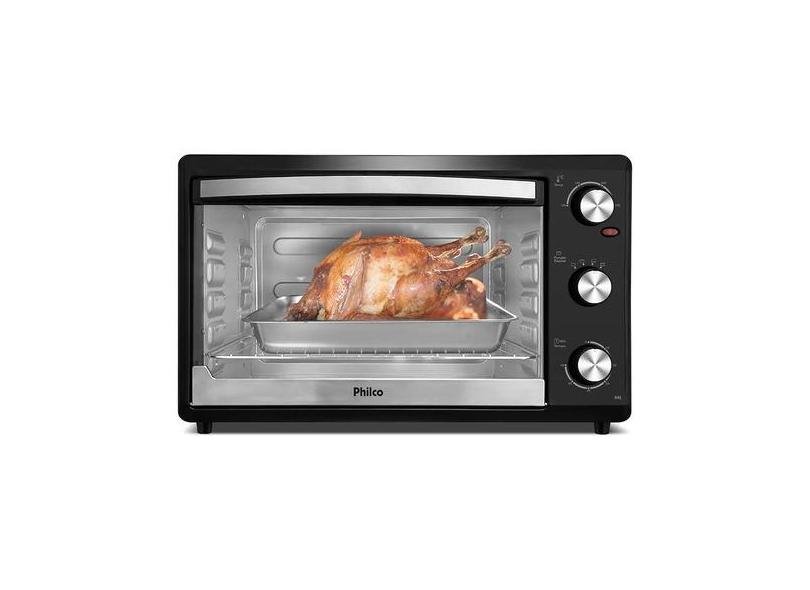 Forno Elétrico Philco Dupla Resistência 44 Litros Preto 110v Forno elétrico philco dupla resistência 44 litros preto 110v