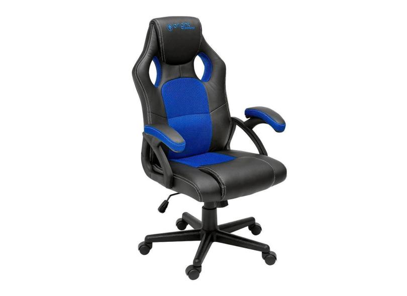 Cadeira Gamer Preto Com Azul Confortável 601Bright