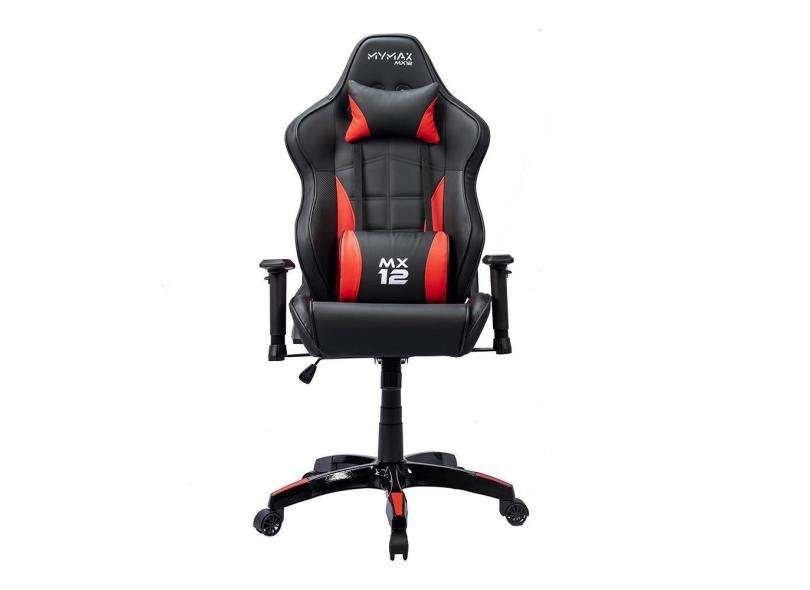 Cadeira Gamer MX12 Giratoria Preto e Vermelho Mymax