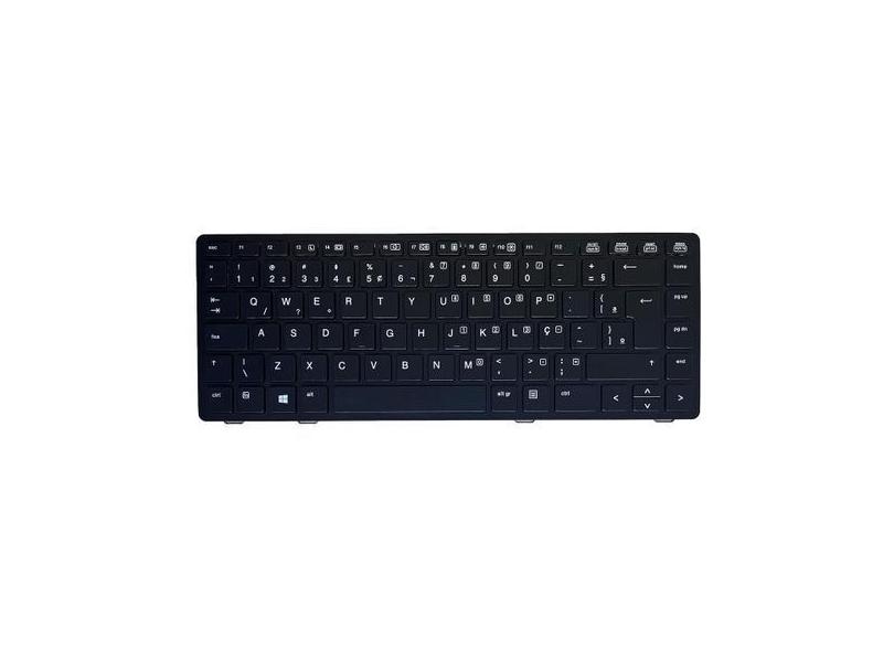 Teclado Para Notebook Bringit Compatível Com Hp Elitebook 8460P  Preto