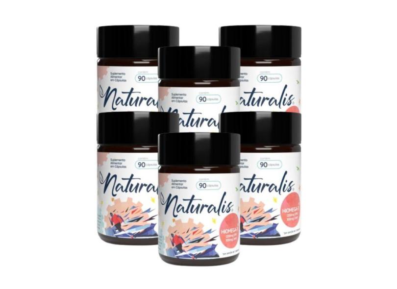 HiOmega-3 Naturalis Alta Concentração epa 90 Cáps Kit com 6 Potes