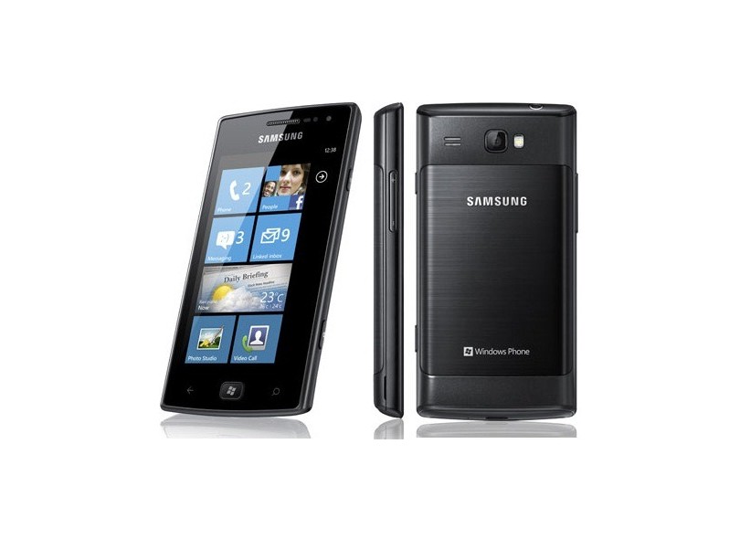 Smartphone Samsung Ominia W I8350 Câmera 5 MP Desbloqueado 8 GB Windows Phone 7.5 Wi-Fi
