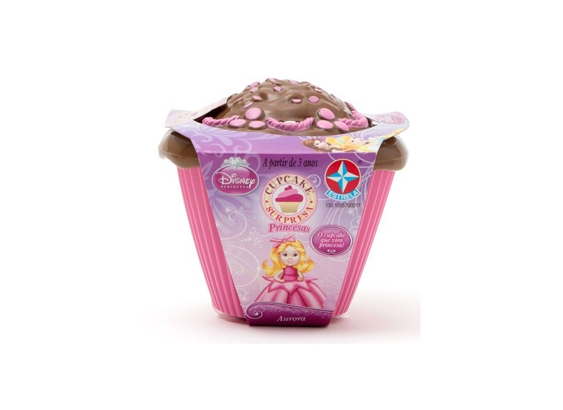 Boneca Cupcake Surpresa Princesas Disney Aurora Estrela