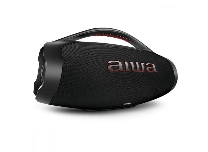 Caixa De Som Boombox Plus Aiwa Bluetooth 3 Vias Preto Bivolt