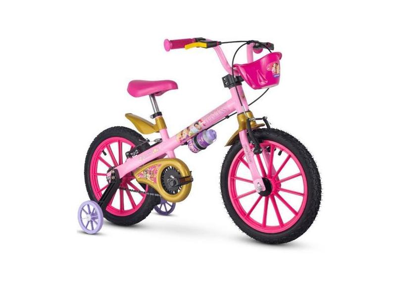 Bicicleta Para Menina Aro 16 Princesas Da Disney - Nathor