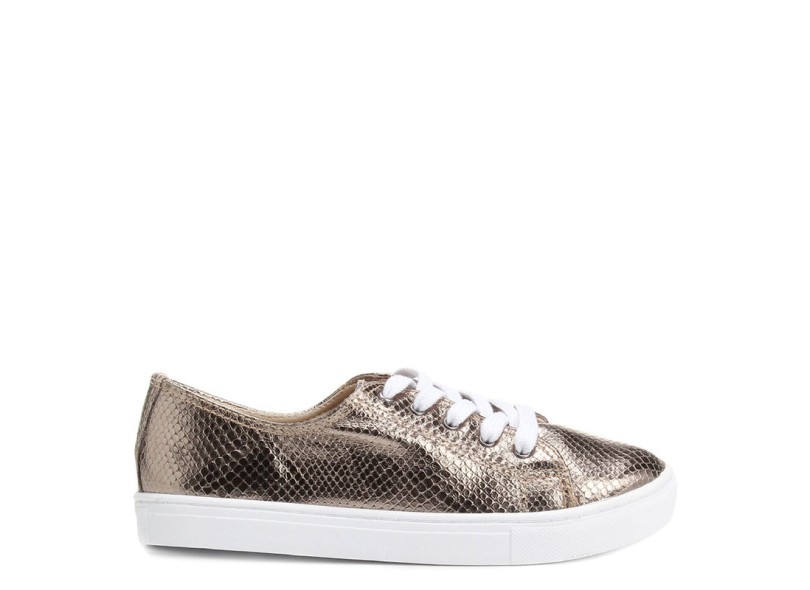 Tênis Shoestock Feminino Casual Cobra Metalizado