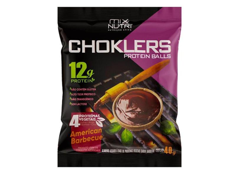 Choklers Protein Balls Snack com 12g de Proteína Sabor American Barbecue 40g