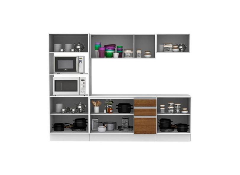 Cozinha Compacta 12 Portas 2 Gavetas para Micro-ondas / Forno Smart Madesa