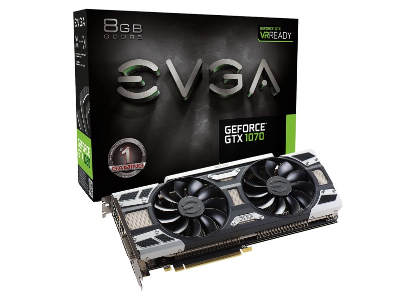 Placa de Video NVIDIA GeForce GTX 1070 8 GB GDDR5 256 Bits EVGA 08G-P4-6171-KR
