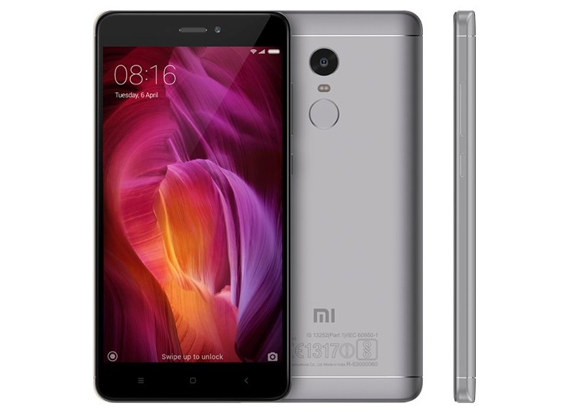 Smartphone Xiaomi Redmi Note 4 32GB 2 Chips Android 6.0 (Marshmallow) 3G 4G Wi-Fi
