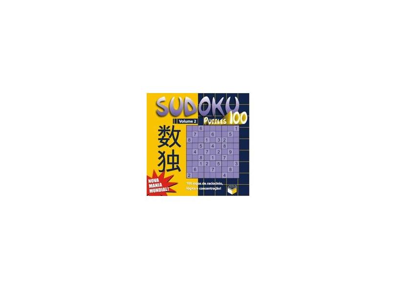 Livro sudoku puzzles100 volume 4 100 jogo de raciocinio logica e