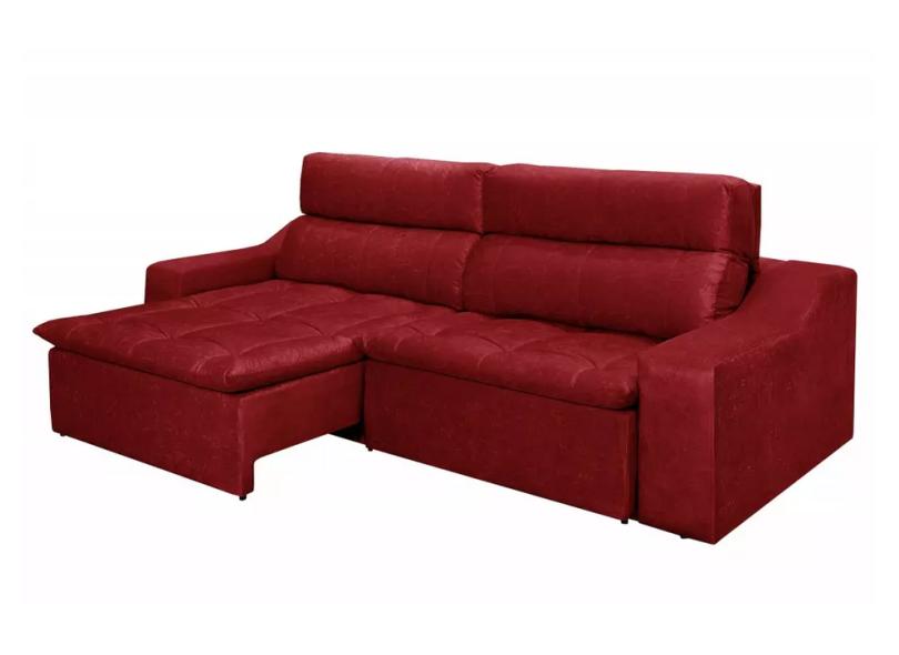 Sofá 3 lugares Reclinável Retrátil Suede Connect 190cm Rifletti Estofados