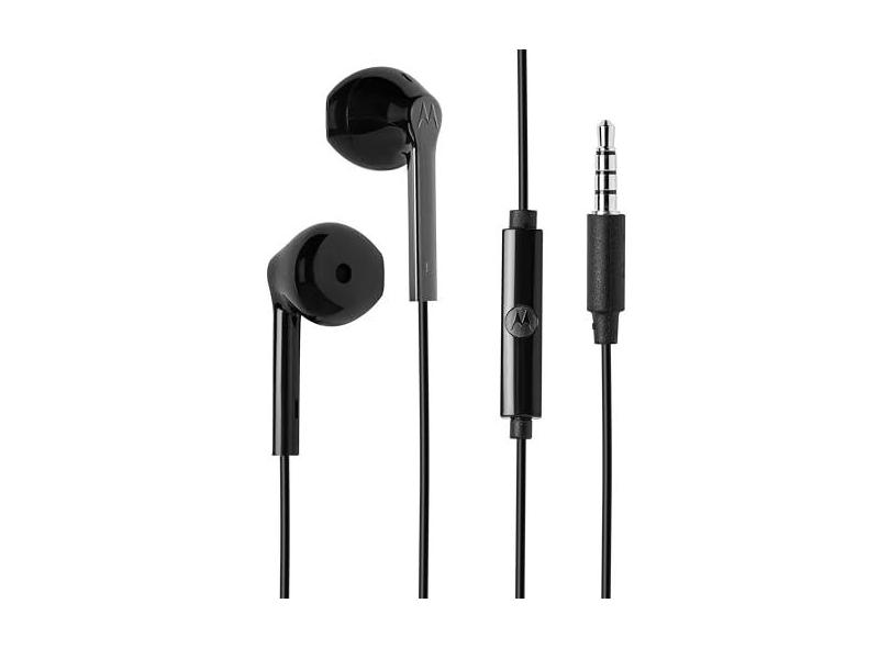 Motorola, Fone de Ouvido com Microfone, Intra Auricular, Preto