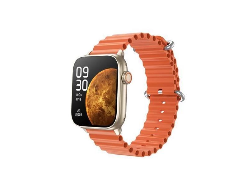 Relógio Inteligente Smartwatch S9 Ultra 9 Laranja Com Gps Bússola + Pu