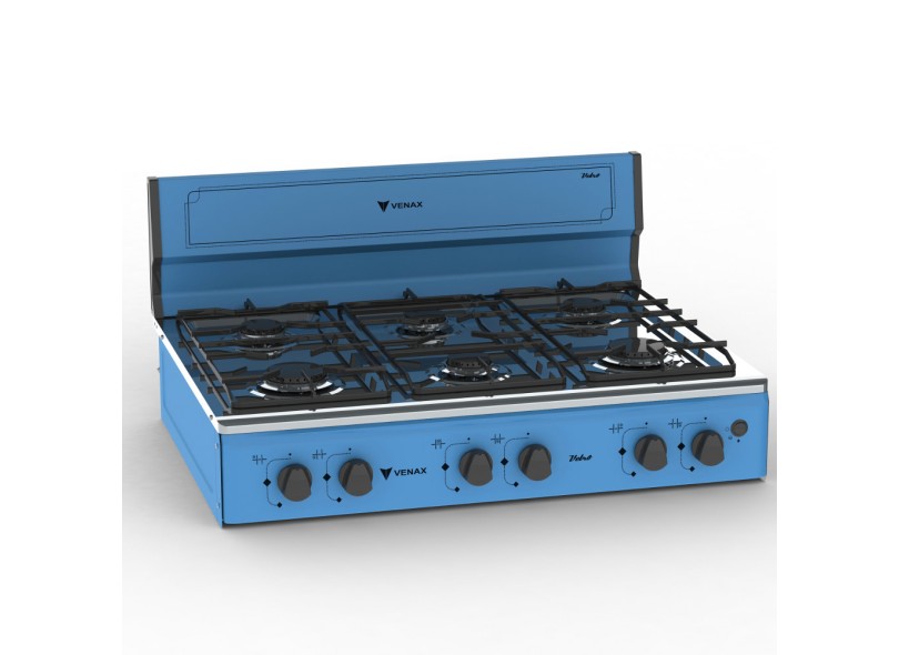 Fogão de Mesa Venax 6 Bocas Grand Petit Vetrô