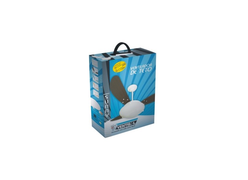 Ventilador de Teto Ventisol Sunny Premium 3 Pás 3 Velocidades