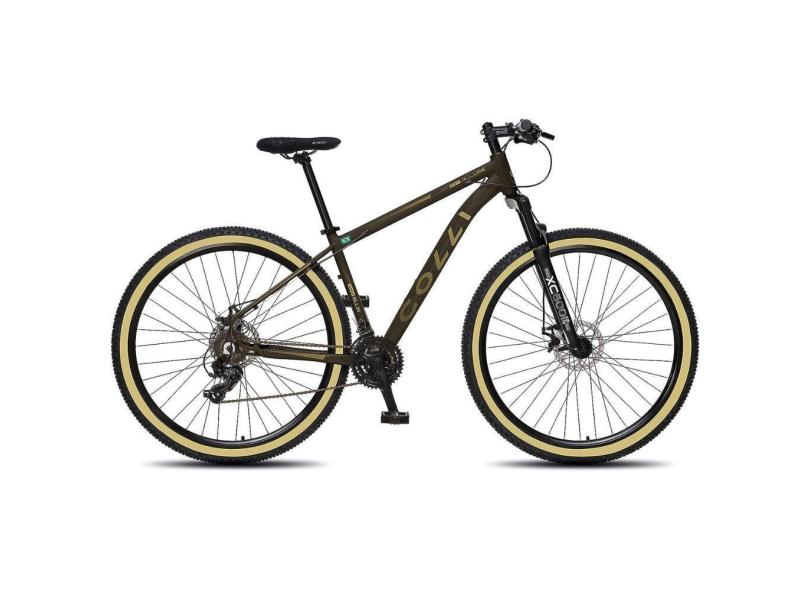 Bicicleta Aro 29 Colli Bike Allure Equipada Com Shimano Tourney 21 Marchas Preto Gold Perolizado