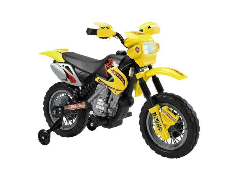 Mini Moto Cross Elétrica Bel Brink Amarela 6V 3 + 925900